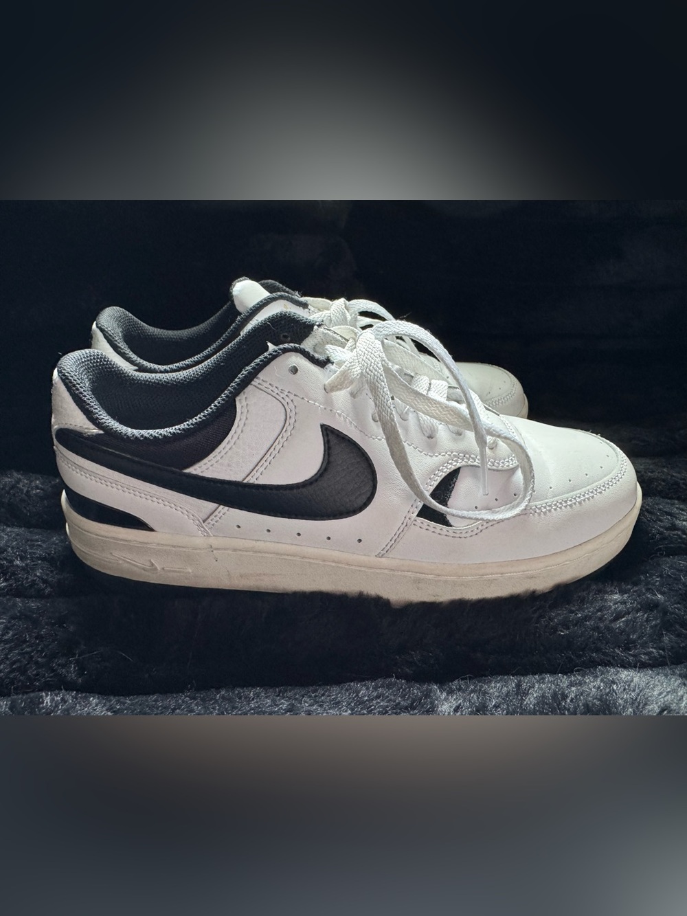 Nike women’s  White and Black court sneakers